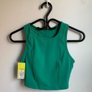 All in Motion Vibrant Green Cropped Tank Top Sports Bra New with Tags